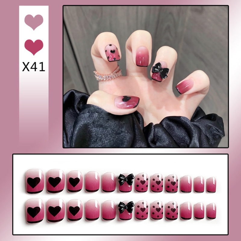 Bộ Móng Tay Giả Hình Vuông Bằng Acrylic Cho Nữ