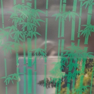 Giấy dán kính mờ cây trúc xanh khổ rộng 90cm