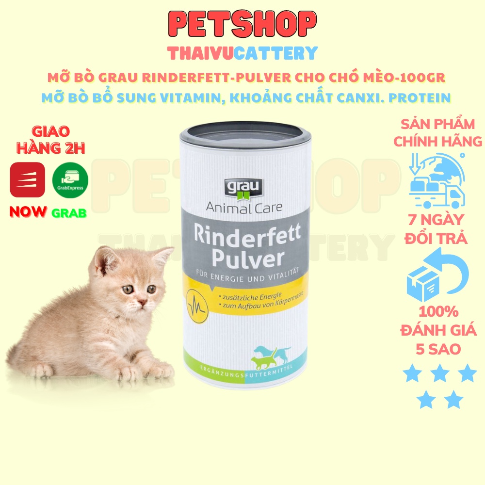 Mơ bò GRAU RINDERFETT-PULVER bổ sung dinh dưỡng phục hồi sau ốm sau sinh-100gr dùng thử