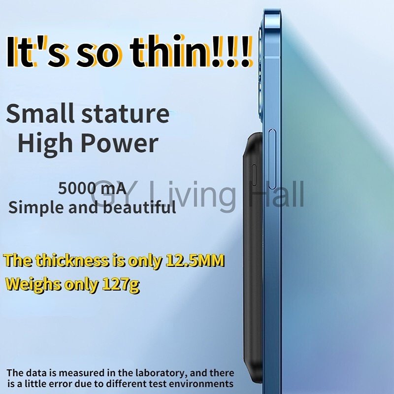 Sạc Dự Phòng Không Dây Magsfe 5000mAh Kèm Phụ Kiện Cho iPhone Android