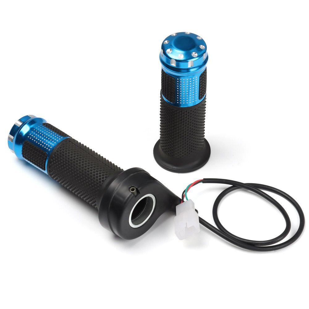 1 Cặp Tay Ga 3 Dây Xoắn Màu Xanh Dương Heceh