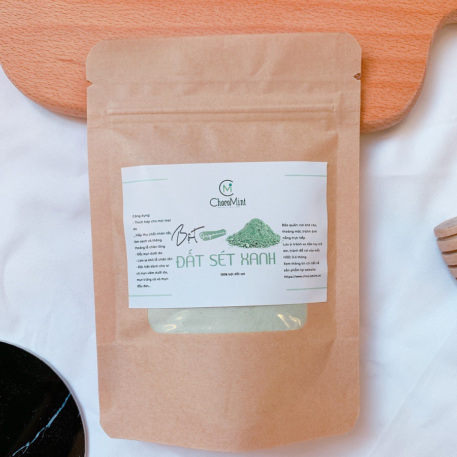 BỘT ĐẤT SÉT XANH HANDMADE - GIẢM MỤN, GIẢM NHỜN, TẨY TẾ BÀO CHẾT (100GR) | BigBuy360 - bigbuy360.vn