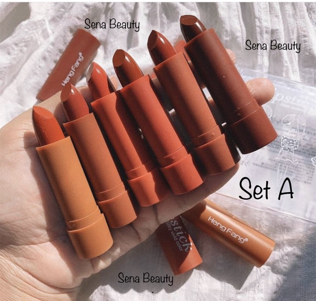 Set 6 thỏi son sáp Heng Fang mịn mượt màu sống động kích thước tiêu chuẩn  Nội Địa Trung