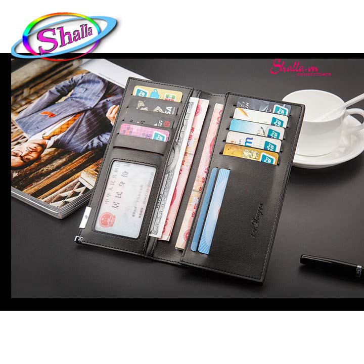 Ví dài cầm tay nam nữ Bấm góc K501 Shalla