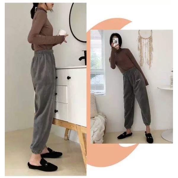 Quần Nỉ Nhung Nữ Lông Cừu, Quần nỉ Bông Giữ Nhiệt Bo Gấu Hàng Quảng Châu Siêu Mịn, Siêu Ấm | BigBuy360 - bigbuy360.vn