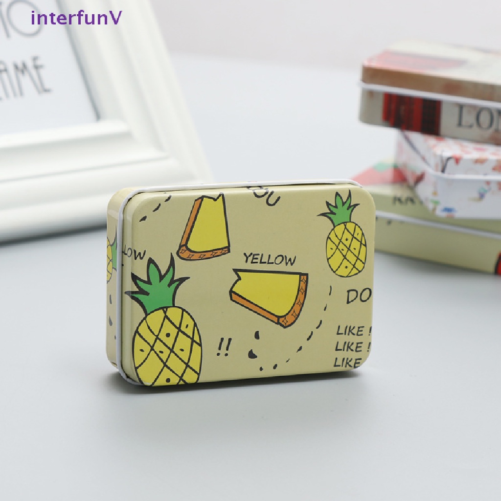 [InterfunV] Hộp Thiếc Hình Chữ Nhật Đựng Kẹp Tóc / Trang Sức Màu Sắc Ngẫu Nhiên [Mới]