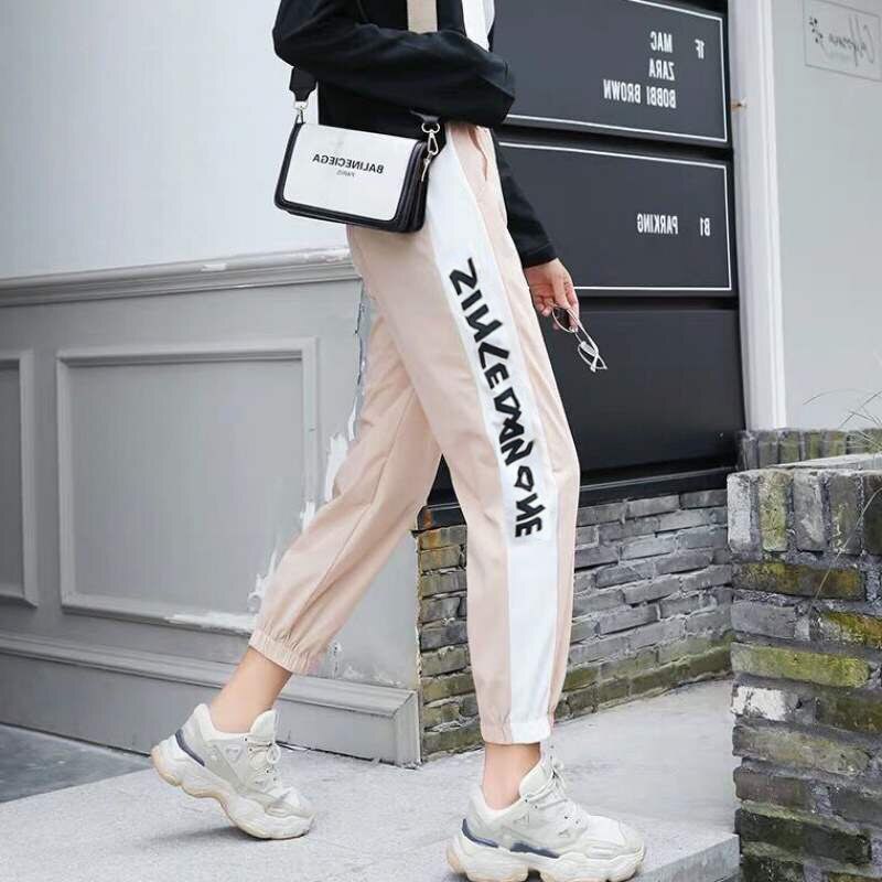 Spring and Summer Handsome Hip-Hop Pants Female Korean Students Loose Track Pants Slimming New Casual All-Matching Super Popular