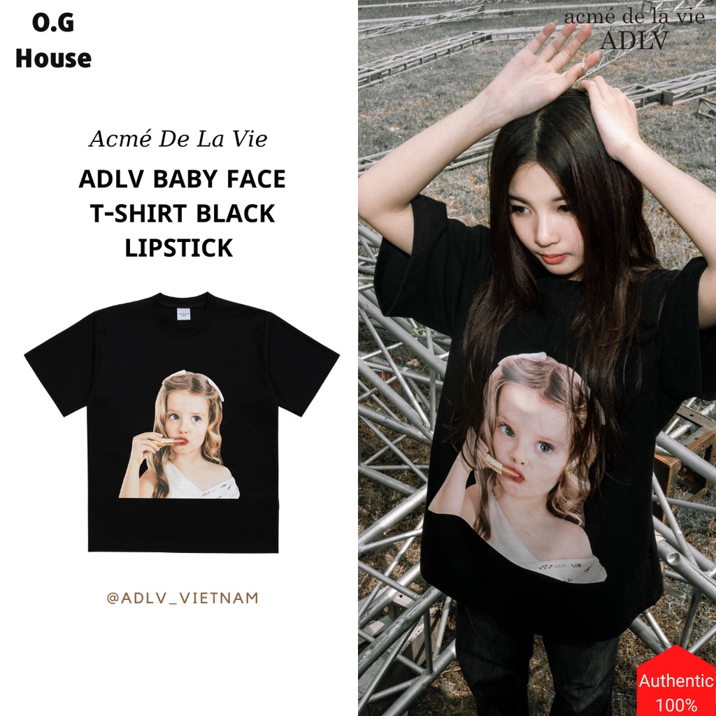 BST áo phông ADLV babyface unisex form cứng Hàn Quốc auth