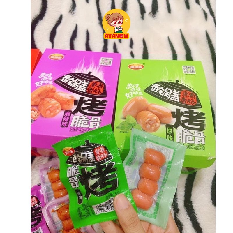 Xúc xích sụn gà cay 20g 🍣 Avanow 🍣 gói 4 viên,đồ ăn vặt ngon | BigBuy360 - bigbuy360.vn