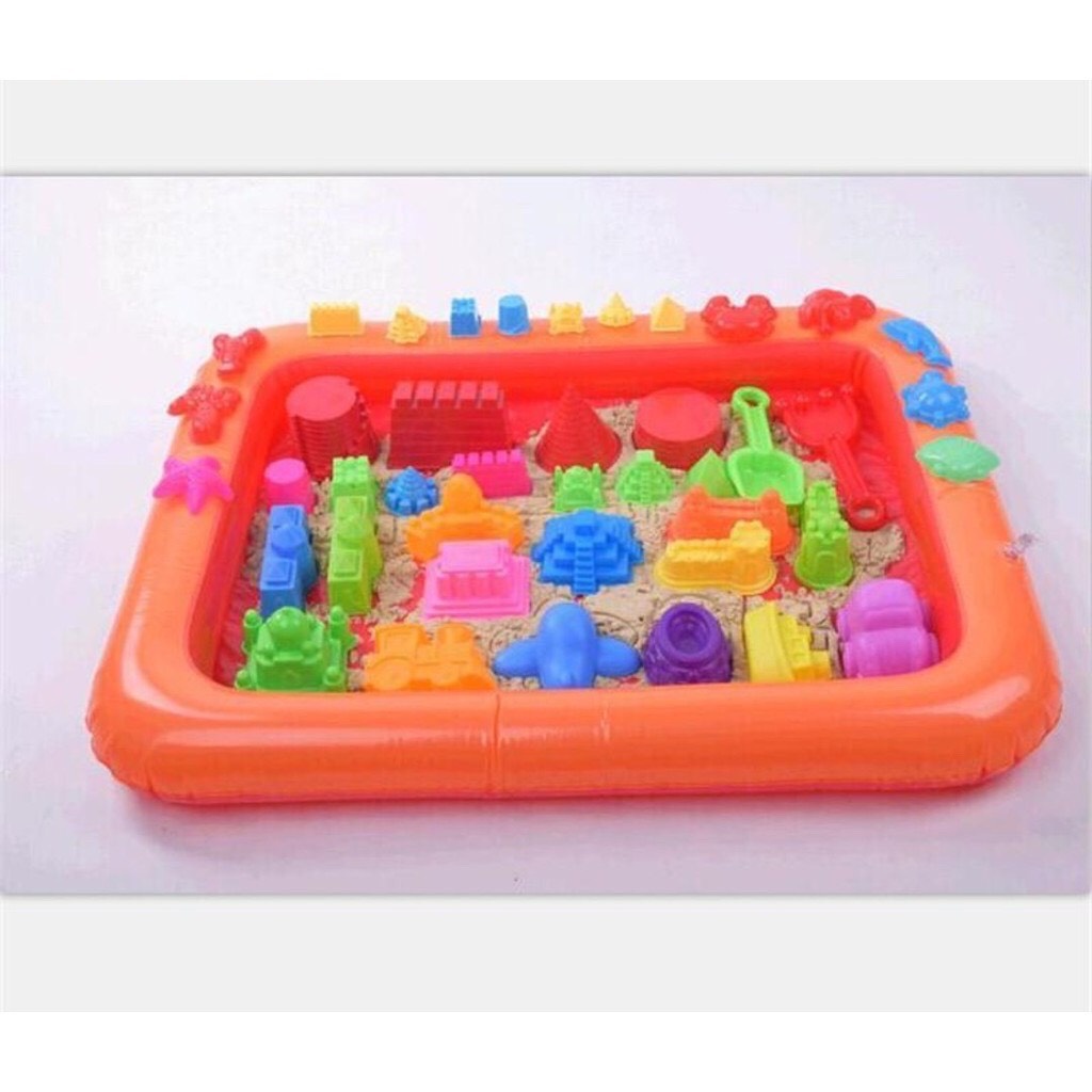 [CHỈ CÓ PHAO] Phao Chơi Cát Động Lực Cát Tạo Hình Cát Nặn 60x45 cm (1129PCC)