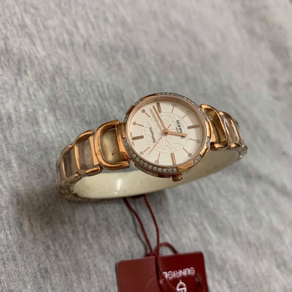 Đồng hồ Sunrise nữ chính hãng Nhật Bản L9997SA.RG.T - kính saphire chống trầy - bảo
