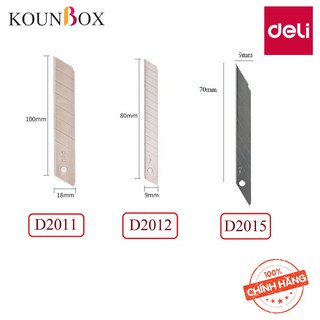 Combo 2 Hộp Lưỡi dao rọc giấy dòng Pro 1 Hộp 10 lưỡi Deli 2011 – Deli 2012