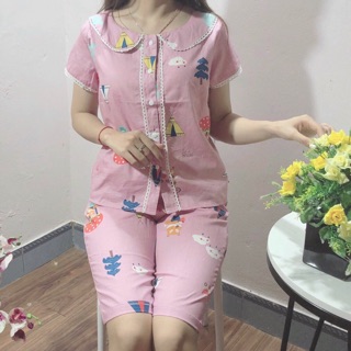 Bộ lửng mặc nhà. Cổ sen