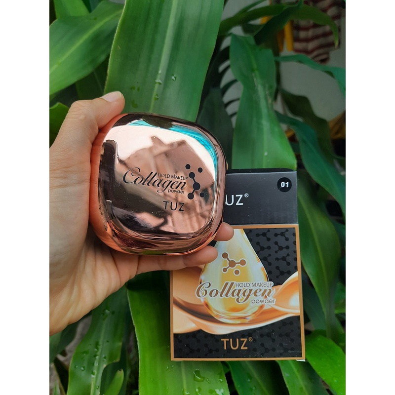 Phấn Phủ Kiềm Dầu Collagen Hold Makeup Powder 2 tầng 30gram kèm gương và bông mút