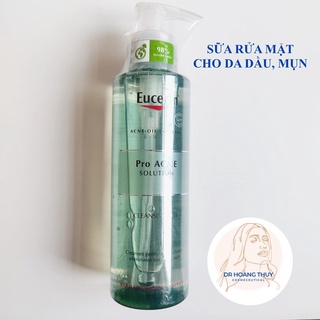 Sữa rửa mặt cho da dầu mụn Eucerin ProAcne Solution Cleanssing Gel 200ml, Đức