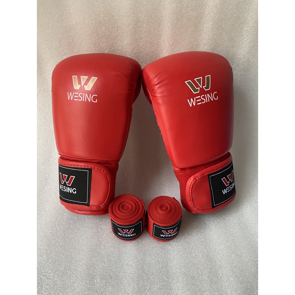 Găng Boxing Wesing size 10oz 12oz Ailaikit ( Vovinam, Cổ Truyền, Muay, Kickboxing)