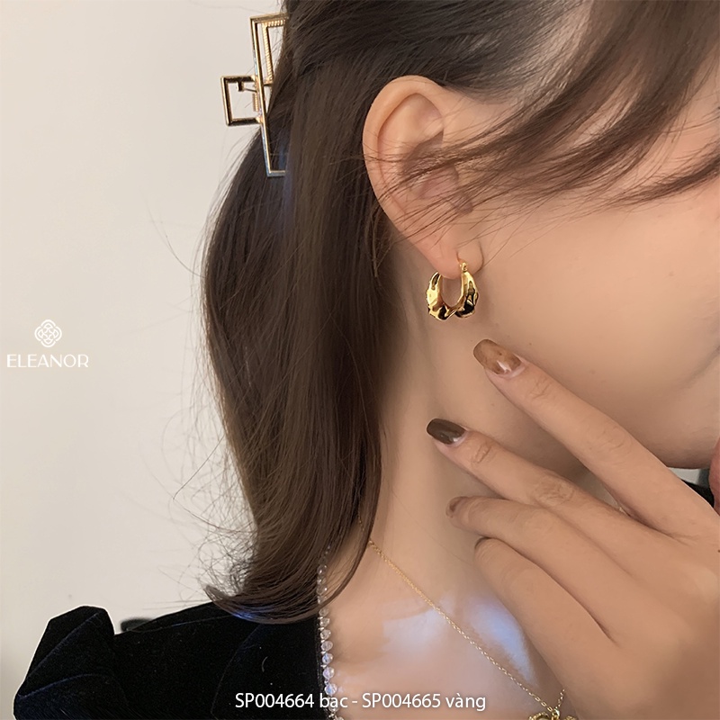 Bông tai nữ Eleanor Accessories vòng tròn phụ kiện trang sức vintage cá tính hợp thời trang