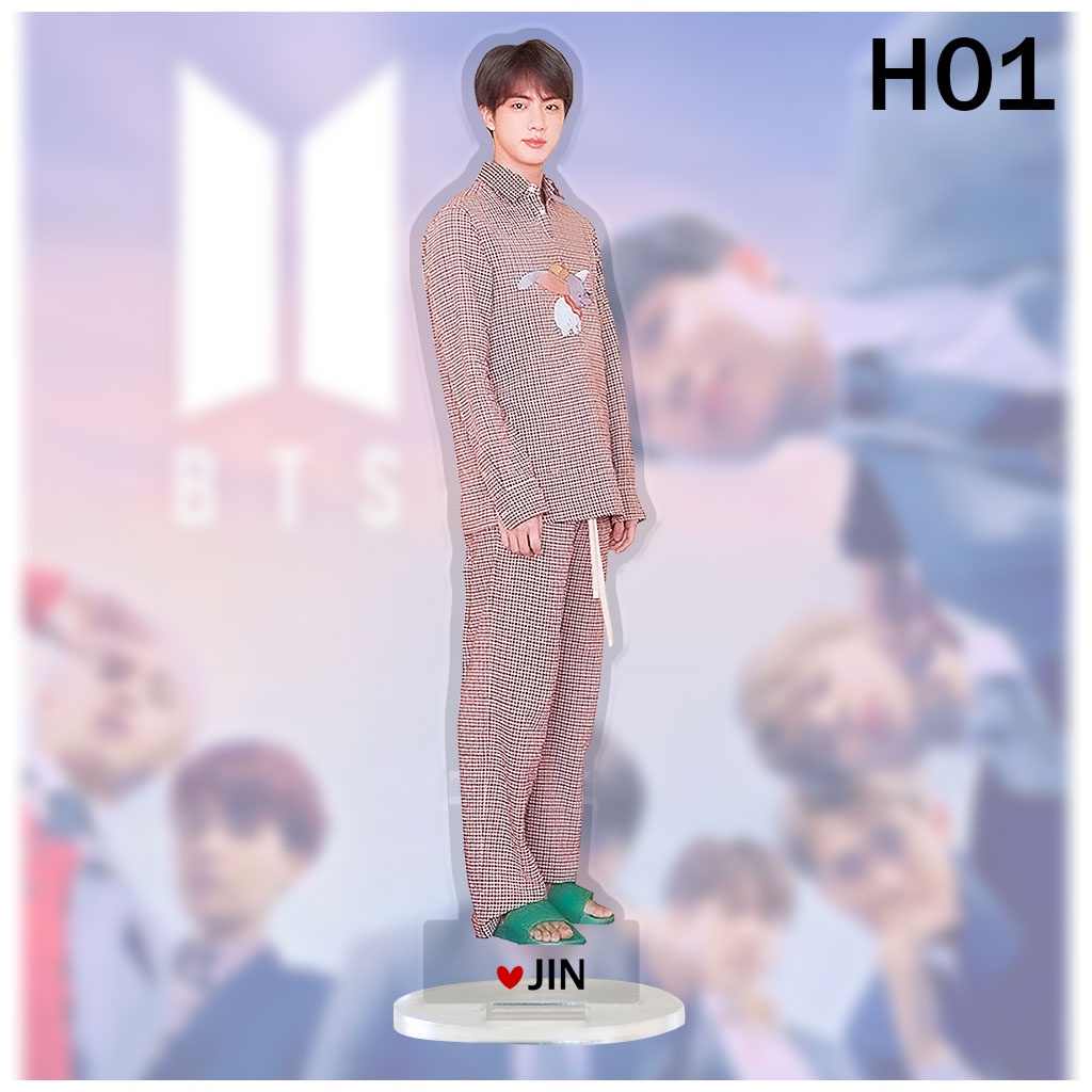 Jin Suga J Hope Rm Jimin V Jungkook BTS Bangtan Boys bằng arcrylic hình đứng để bàn decor góc học tập mới lạ độc đáo