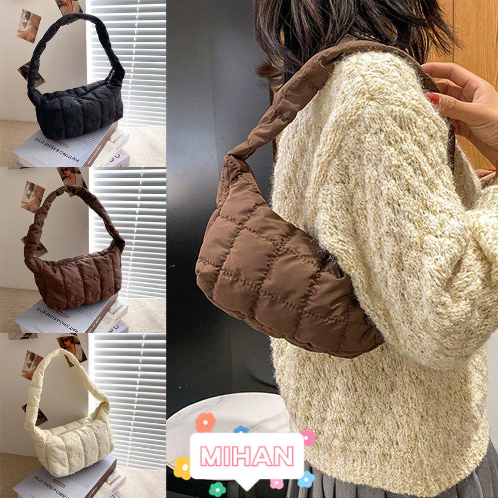 Túi Đeo Vai Cỡ Lớn Bằng Cotton Họa Tiết Kẻ Sọc MIHAN1