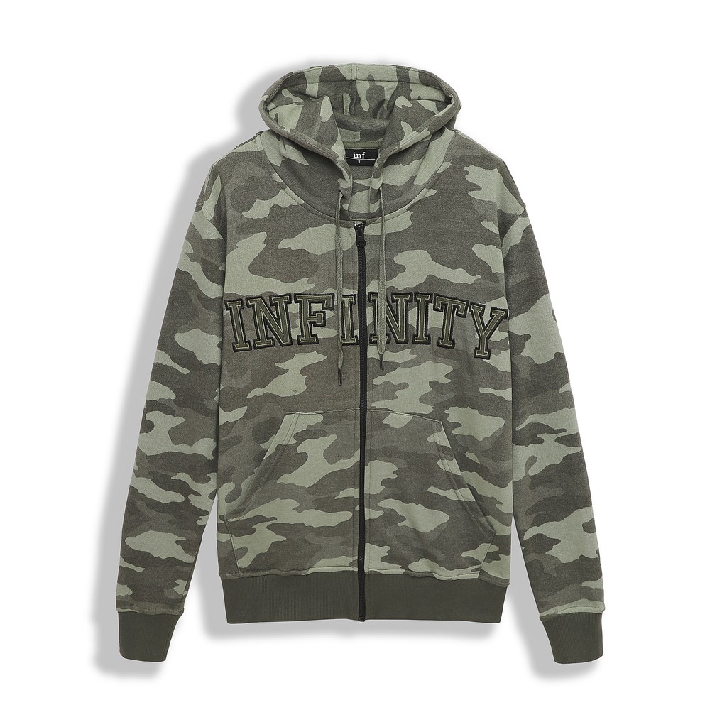 Áo Khoác Nam Có Nón Camo Nam INF ,Vải Thun Cotton Co Giãn Form Regular HD000906, SOMEHOW