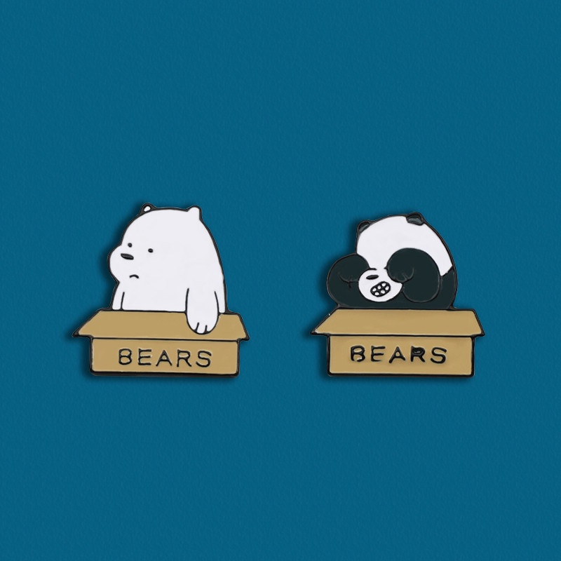 Ghim Cài Áo Hình Gấu Trúc Nhỏ Dễ Thương Phong Cách Nhật Bản