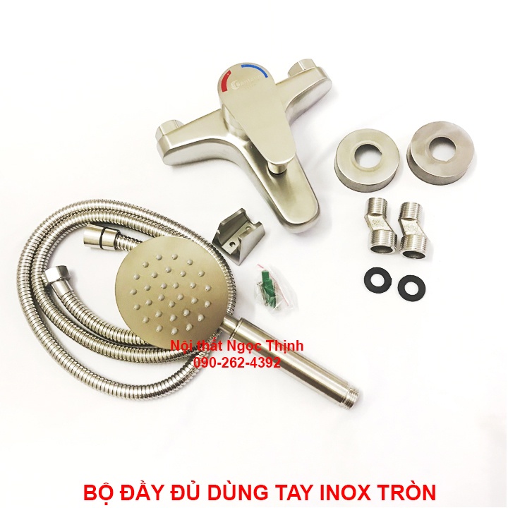 Bộ củ sen tắm SENTANO STN203 KIỂU TRÒN inox 304 cao cấp dùng cho nguồn nước nóng lạnh