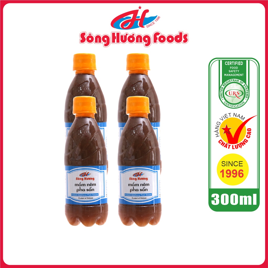 4 Chai Mắm Nêm Pha Sẵn Sông Hương Foods Chai 300ml - Chấm gỏi cuốn, bún , thịt luộc , tốt tiêu hóa