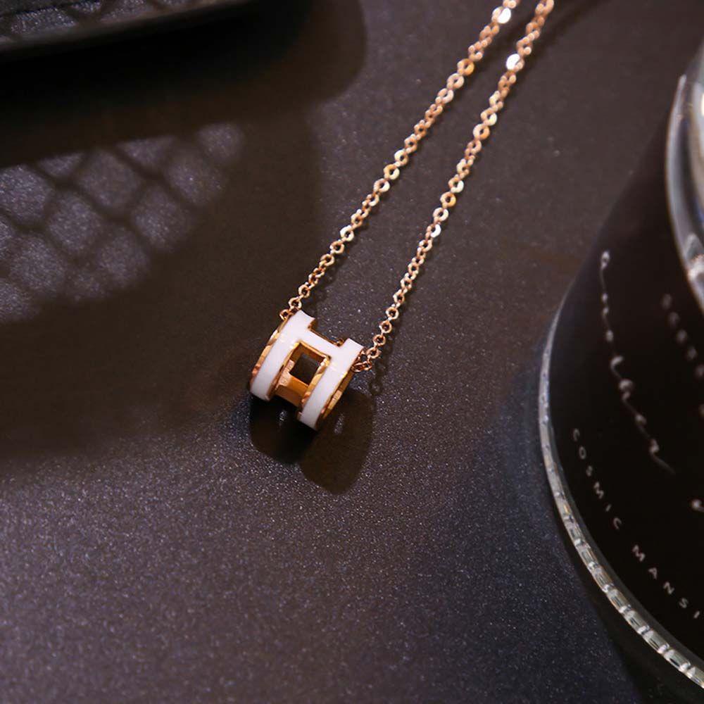 RALPH Vòng Cổ Choker Mặt Chữ H Phong Cách Hàn Quốc Thanh Lịch Dành Cho Nữ