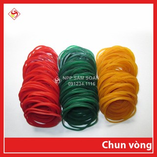 Dây chun vòng xanh - vàng đủ size - (Gói 0.5Kg)