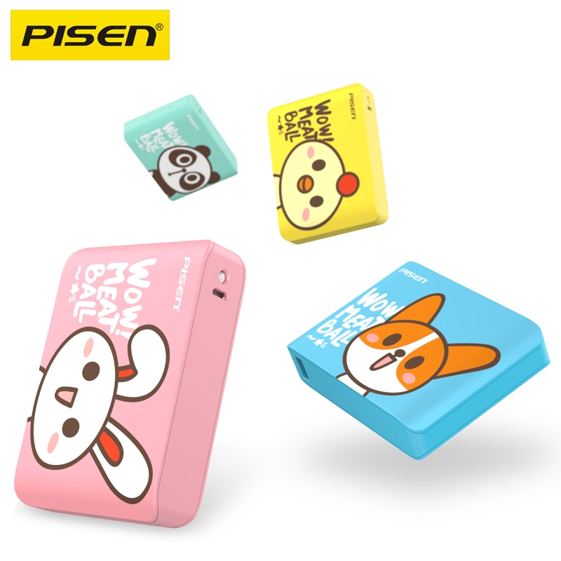 Sạc Dự Phòng Pisen Power Bank 10000 Mah Hình Hoạt Hình Dễ Thương Cho Nữ