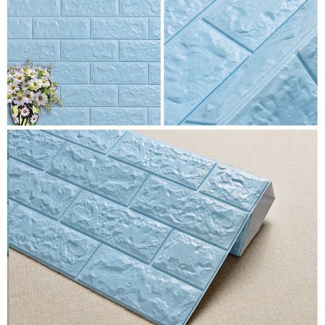 Siêu Rẻ_Tấm Xốp Dán Tường 3D Vân Gạch, Kích Thước 70x77cm, Hàng đẹp