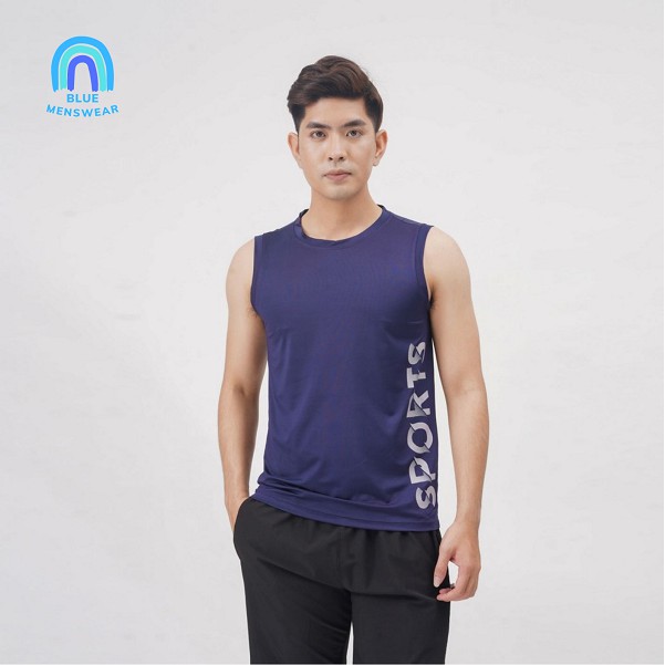 Áo sát nách thể thao Áo ba lỗ thể thao nam SPORT GYM giá rẻ mới nhất 2021 BATT12 - BLUE MENSWEAR