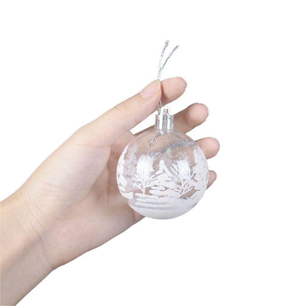 Bông Tuyết Trong Suốt Treo Trang Trí Cây Thông Giáng Sinh