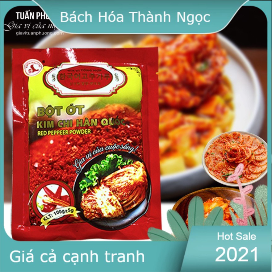 Bột ớt/ Ớt Bột Kim Chi Hàn Quốc 100 Gam  Hãng Quỳnh Anh