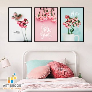 Tranh Canvas Hoa - 40 X 60 X 3 - Khung Viền Đen