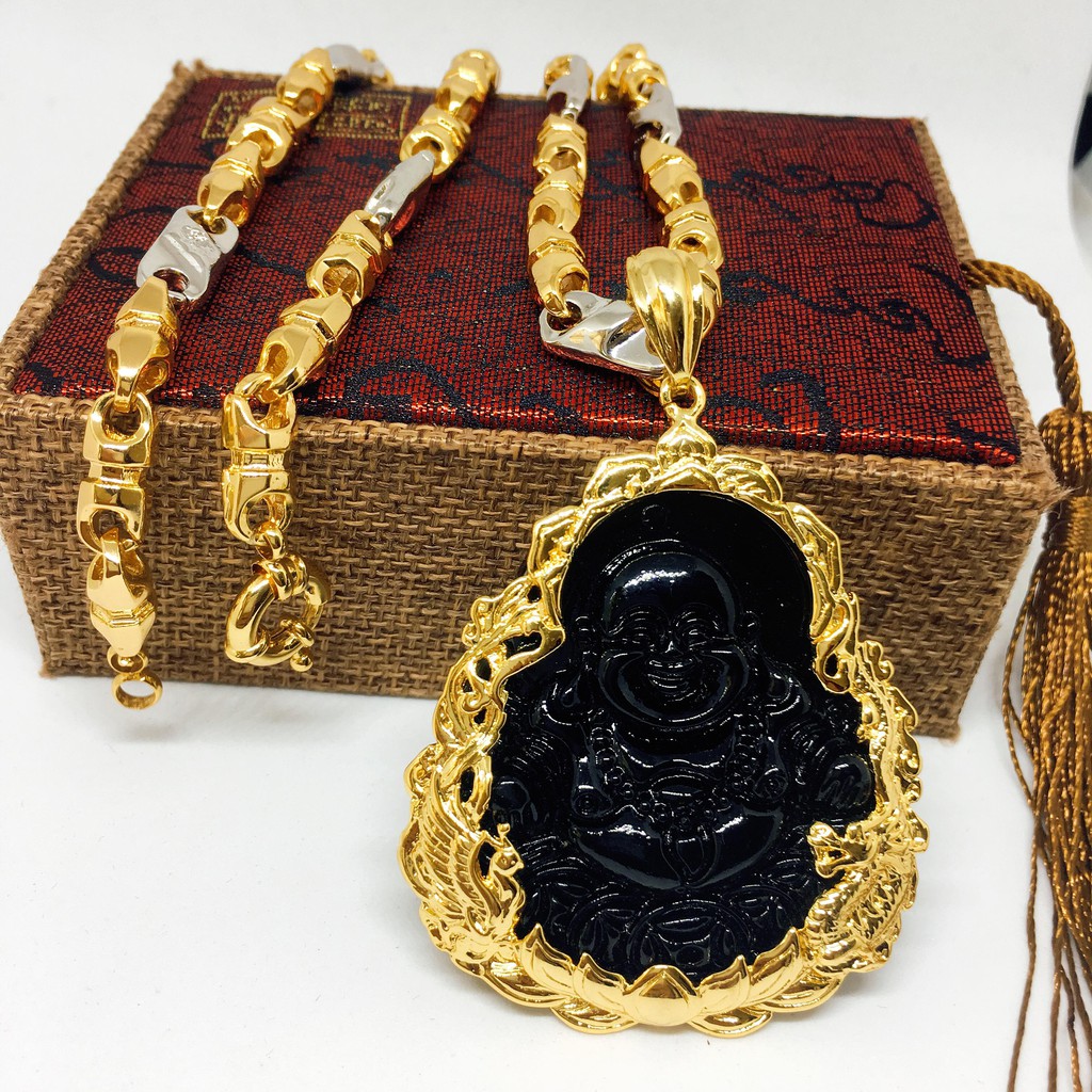 Dây Chuyền Nam Vip Bạc Thái Mạ Vàng, Vòng Cổ Nam Phong Cách | Jewelry Bảo Tín LNMS09 (dây và mặt) ( Màu Vàng)