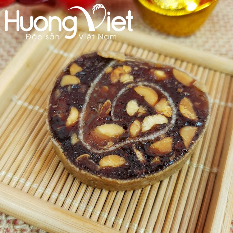 Kẹo chuối cuộn bánh tráng Bến Tre 450g, kẹo chuối cuộn bánh tráng đậu mè thương hiệu Hai tỏ Bến Tre