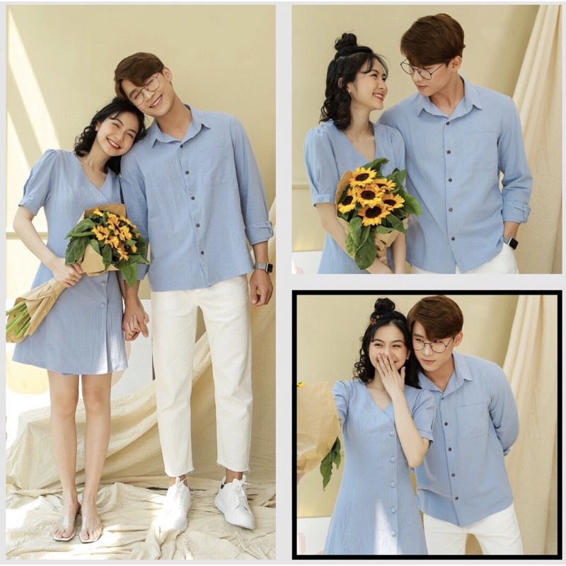 Áo váy đôi, đồ đôi nam nữ chụp ảnh, dự tiệc, dạo phố xinh đẹp, dịu dàng, nữ tính