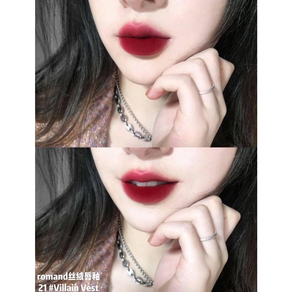 Son Kem Lì Romand Zero Màu 21- Đỏ Trầm, Son Romand Zero Velvet Tint 21