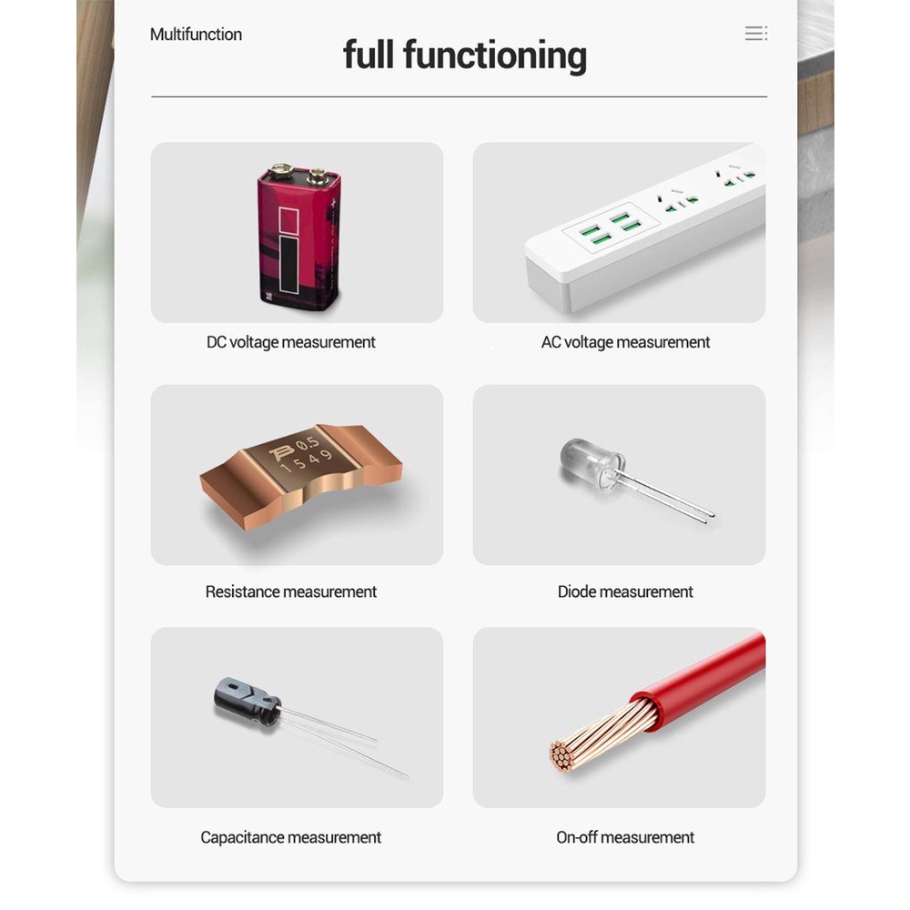 Đồng Hồ Vạn Năng Kỹ Thuật Số Thông Minh AC / DC Màn Hình Lcd Chuyên Nghiệp