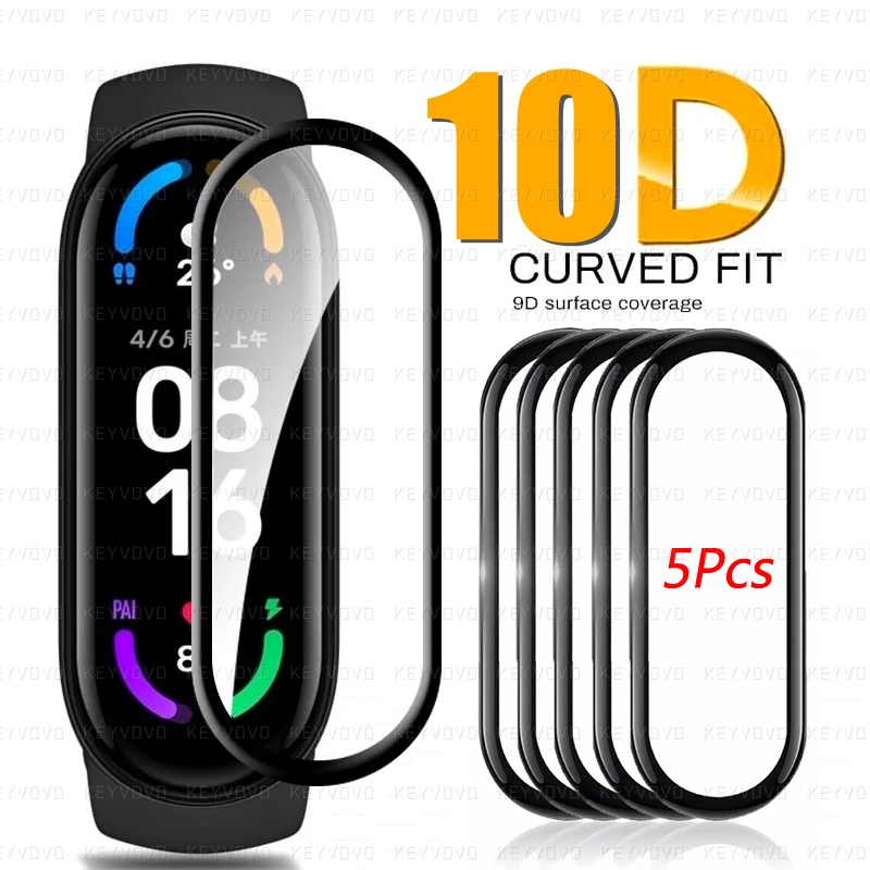 Kính Bảo Vệ Màn Hình Mềm 10D Cho Xiaomi mi band 6 5 7 4 Xiami Miband6 band6 Miband