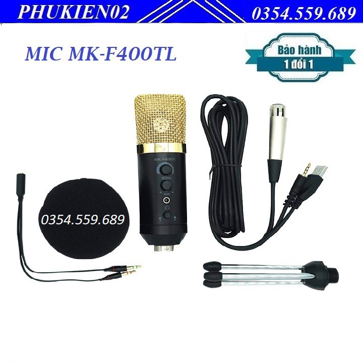 thu âm MK-F400 Micro karaoke - thu âm MK-F400 không cần soundcard