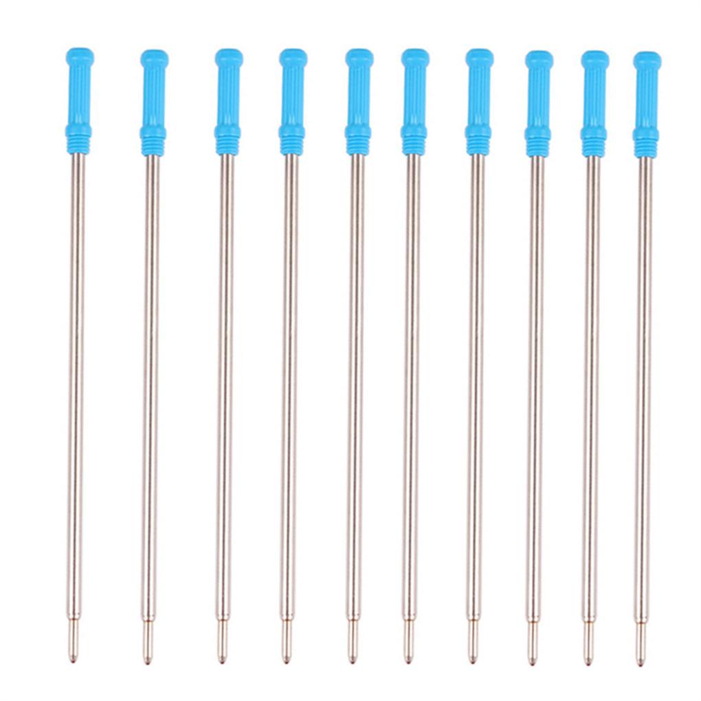 Set 10 Ruột Bút Bi Bằng Kim Loại Chống Rò Rỉ Thay Thế Đa Năng