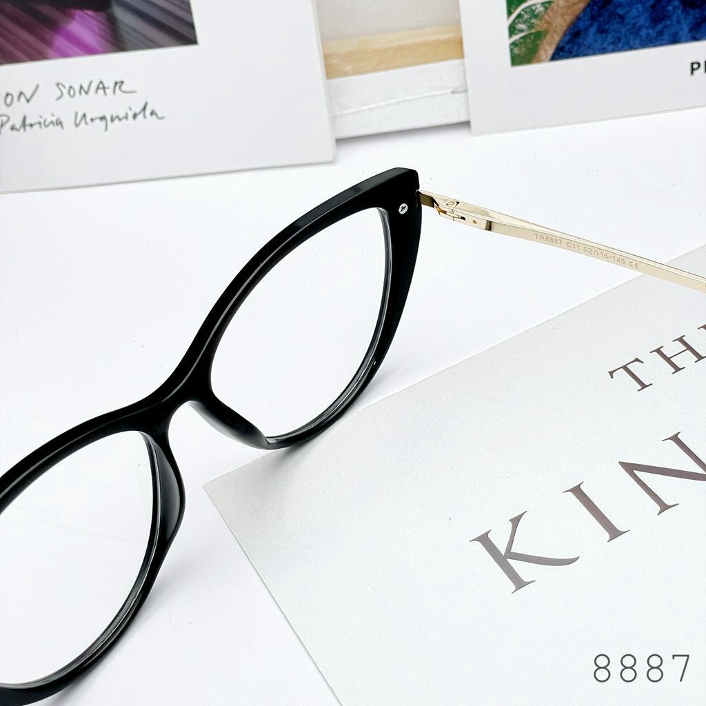 Gọng kính cận nam nữ Chilistore Kính cận thời trang mắt mèo 8887
