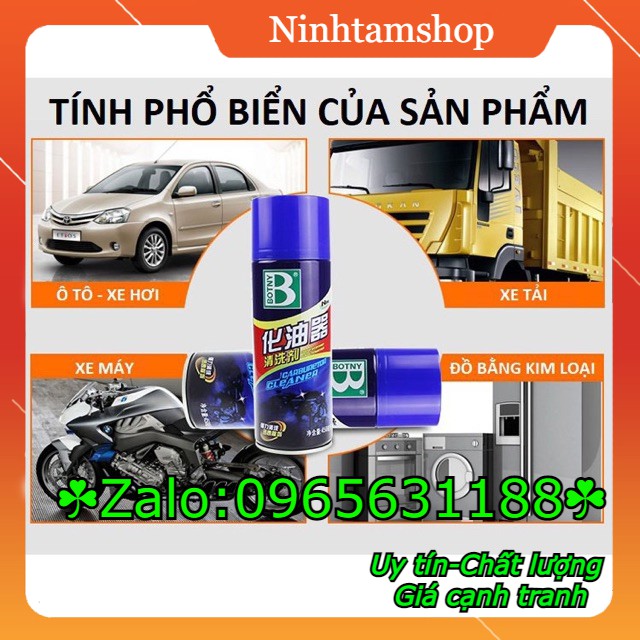 ( Rẻ vô địch ) Chai xịt chế hòa khí (bình xăng con) BOTNY 450ml