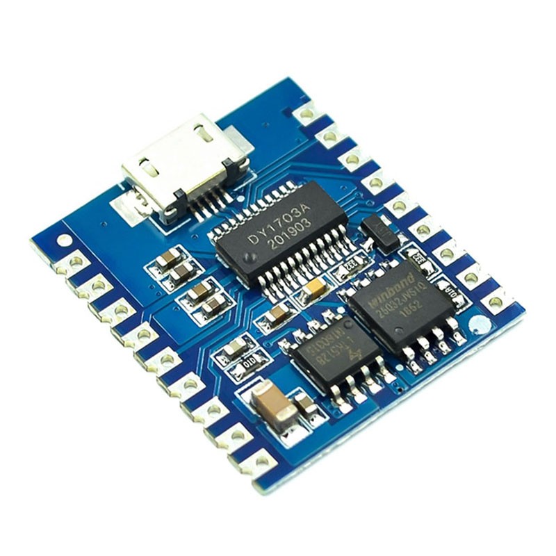 Mô-đun âm thanh DY-SV17F Mini MP3 Player 8Bit IO UART Kích hoạt Micro USB Tải xuống 4MBytes Flash Voice Module