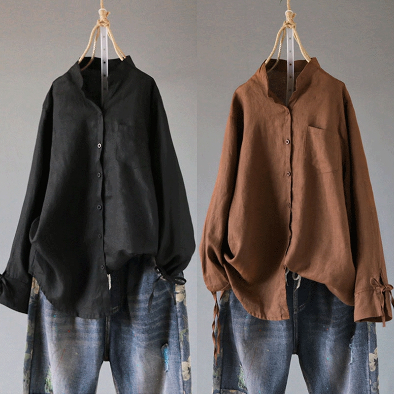 Áo sơ mi ZANZEA form rộng phong cách trẻ trung thanh lịch cho nữ