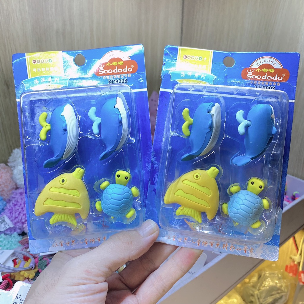 Gôm tẩy cute nhiều hình dễ thương, tẩy bút chì nhanh an toàn