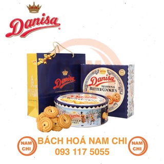   HỘP TRUNG 681g  Bánh Quy Danisa 681g Danisa Butter Cookies - Kèm Túi Xách Biếu Tặng 