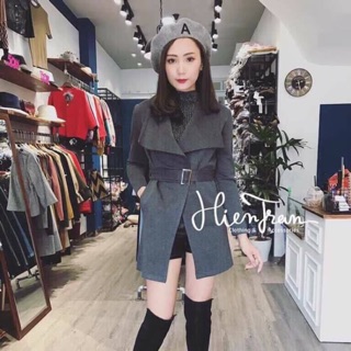 Áo dạ kèm đai